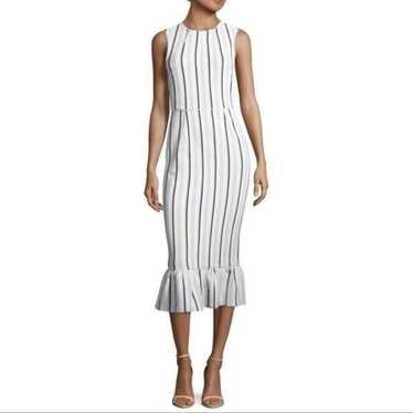 Opening ceremony sleeveless white striped lotus f… - image 1