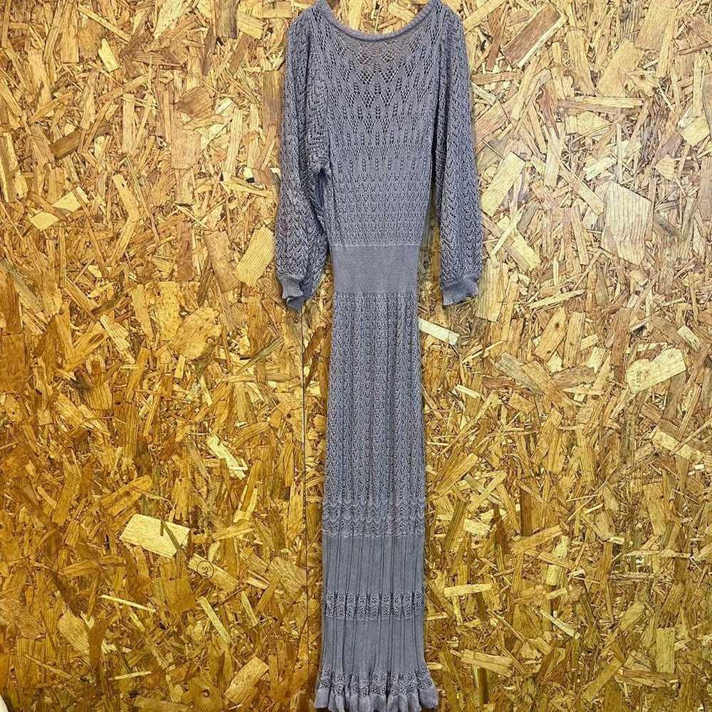 GRL Grail Long One-piece Knit Dress Flare Muted P… - image 5