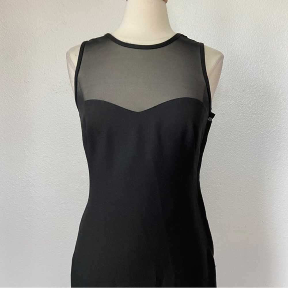 Vintage 90's XOXO Black Sleeveless Full Length Dr… - image 5