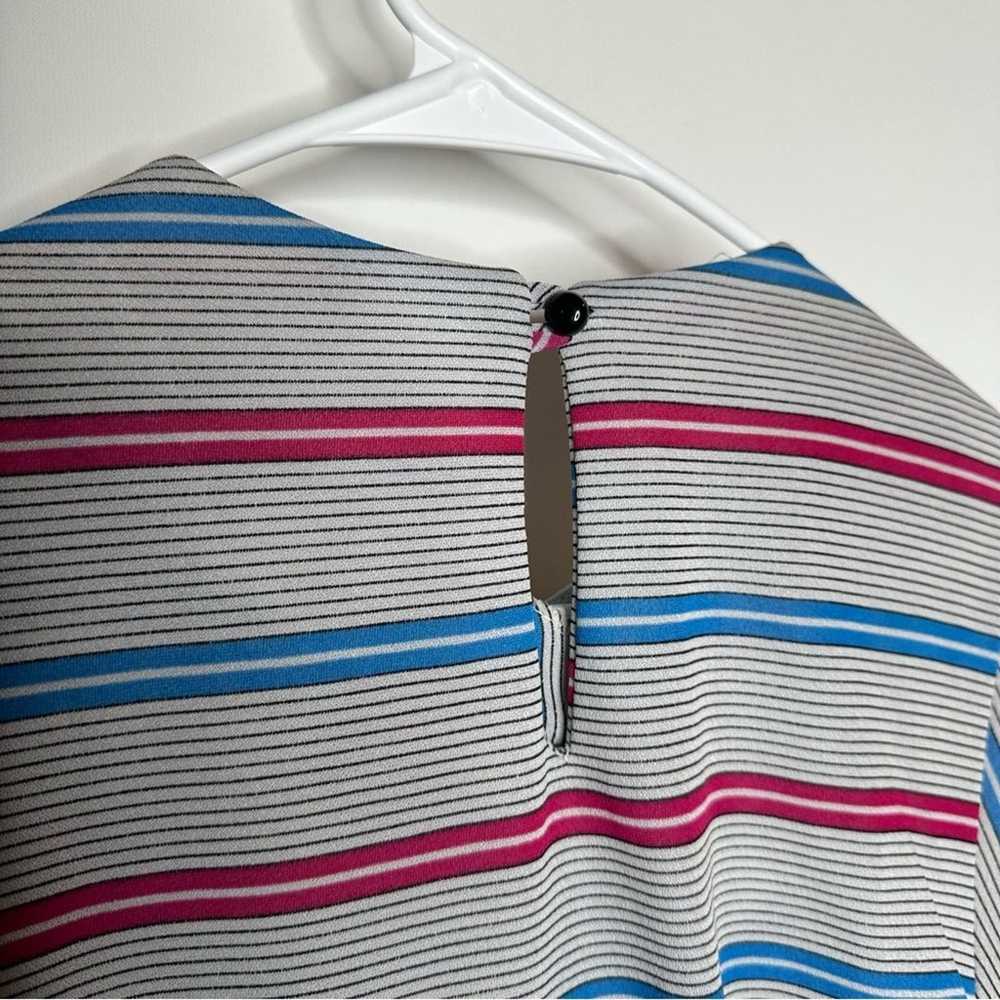 Vintage 80s, Striped Midi Dress, Sailor Collar, G… - image 9