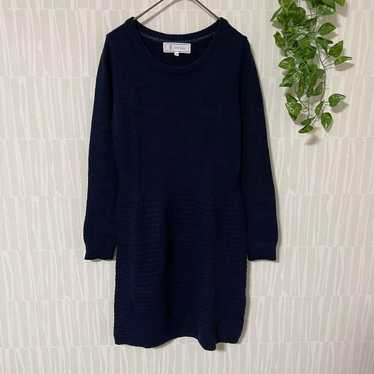 a3288【Lope Picnic】Knit One-piece Sweater Tunic Bor