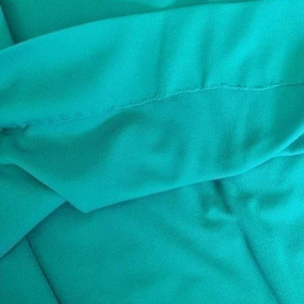 Vintage Teal Ruffled Dress - image 10