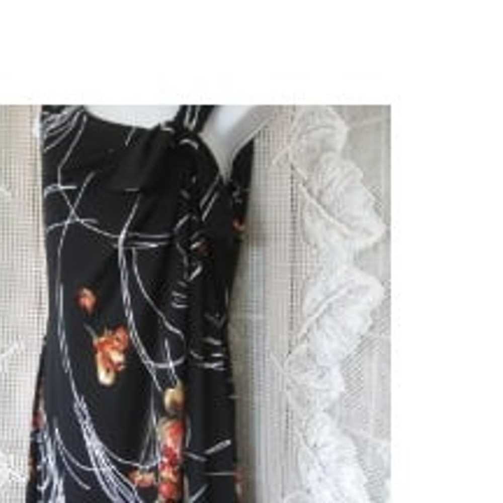 Dress - Vintage Long Flowing Gown Black, White an… - image 5