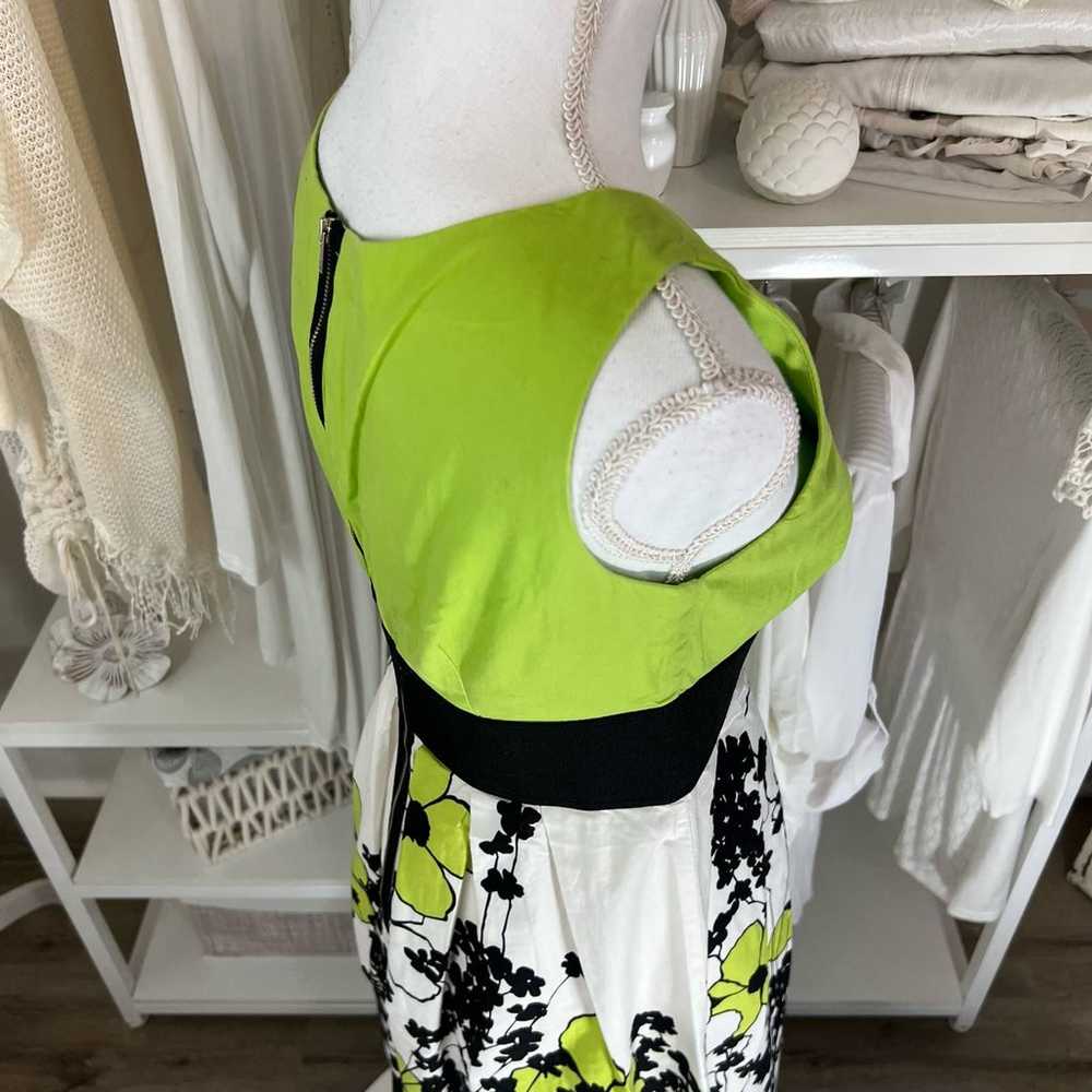 Just Choon Sz. 9 Green black and white SLeeveless… - image 7