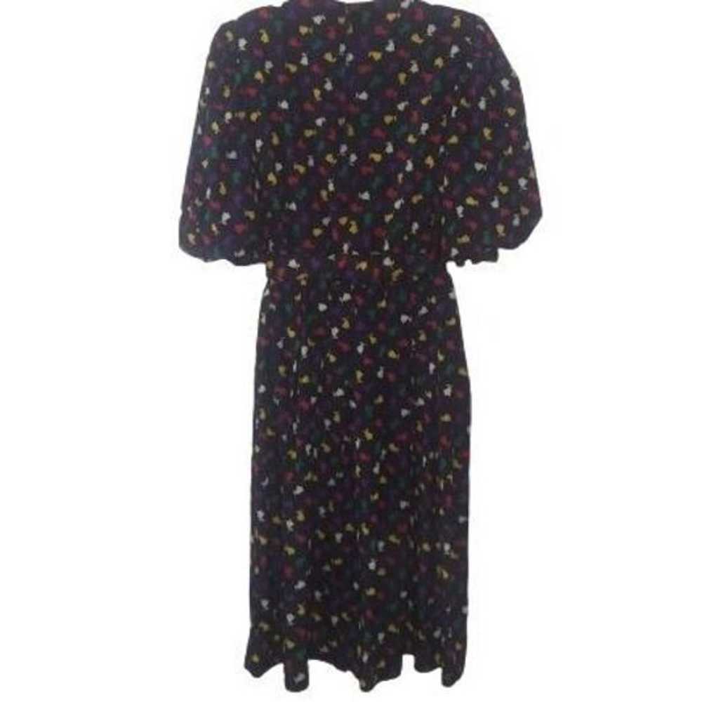 Vintage 1970's Ciao LTD Tulip Floral Silk Dress - image 3