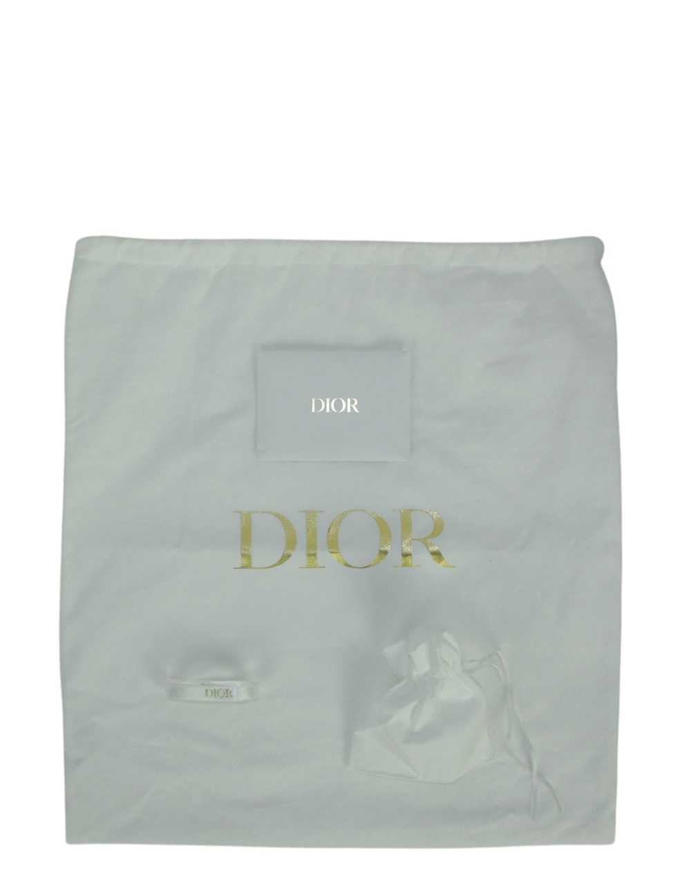 Christian Dior Floral Embroidered Canvas Medium L… - image 11