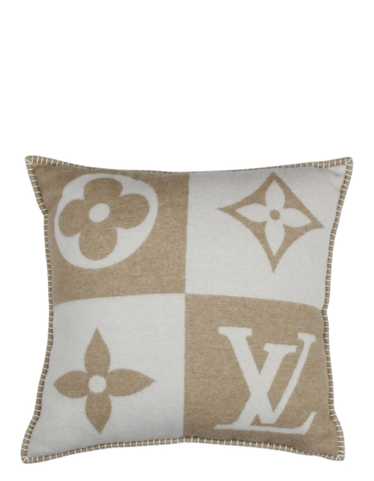 Louis Vuitton Beige Checkmate Pillow