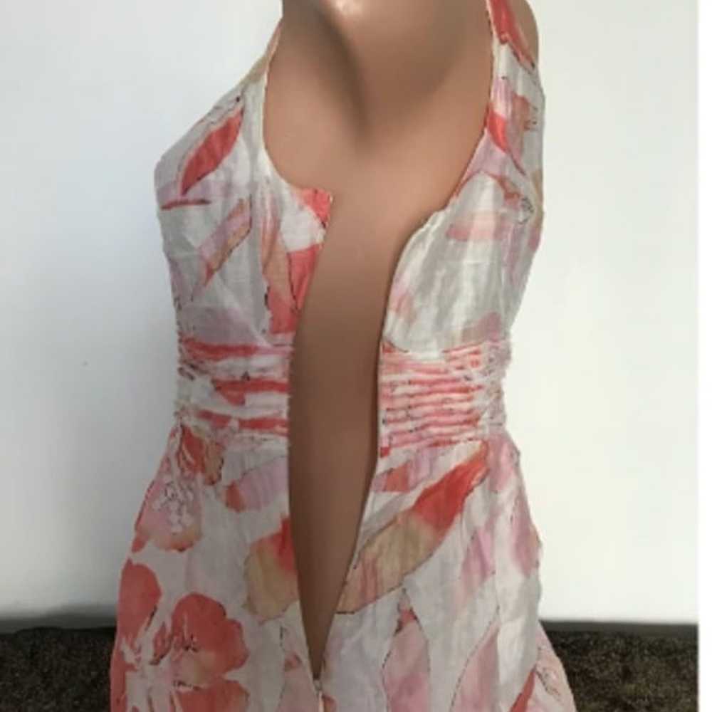 Ann Taylor Loft Linen Summer Flower Dress Size 8 - image 5