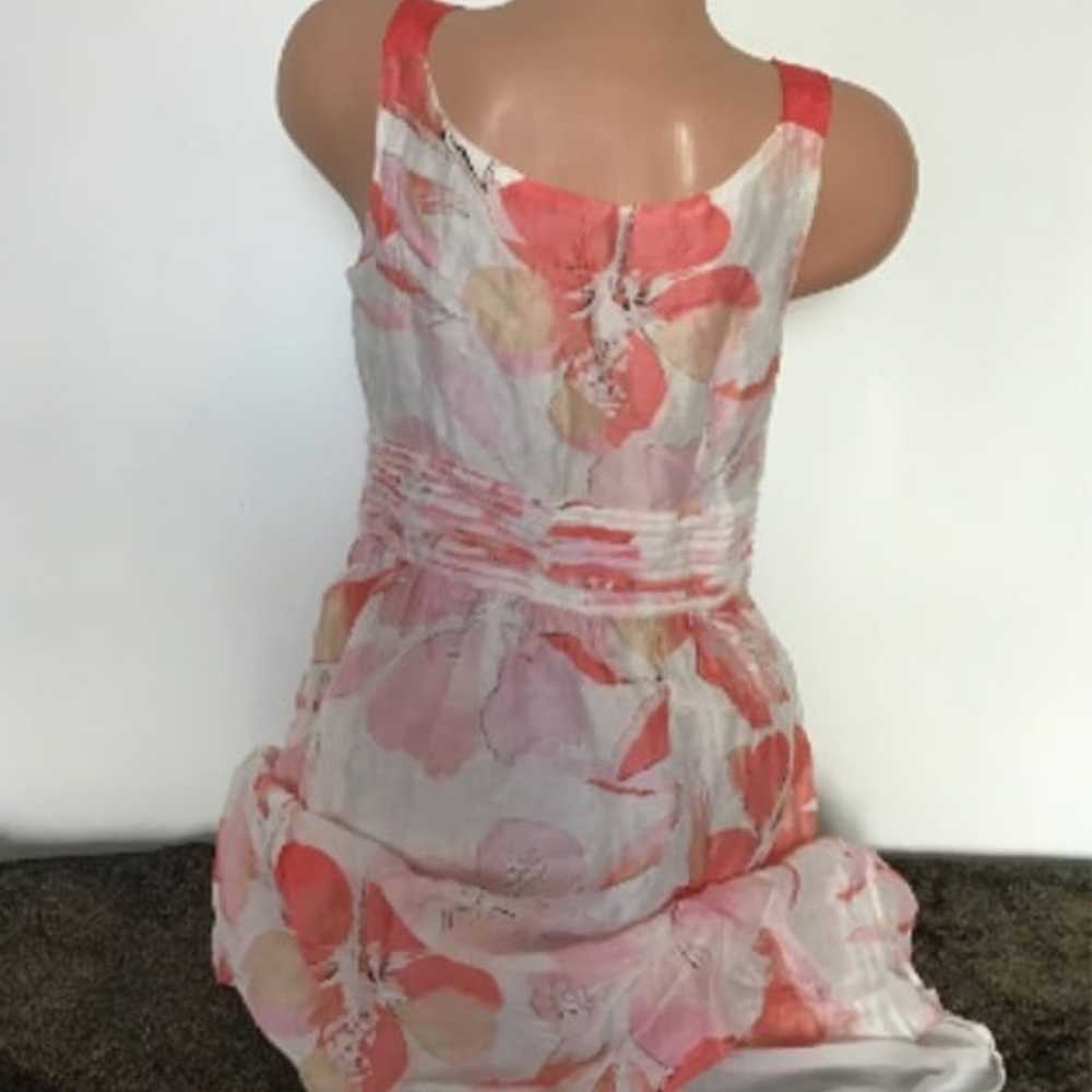 Ann Taylor Loft Linen Summer Flower Dress Size 8 - image 8