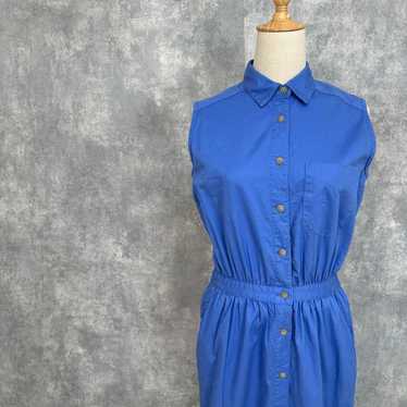 Eddie Bauer Sleeveless Shirt Dress 80s-90s Showa R