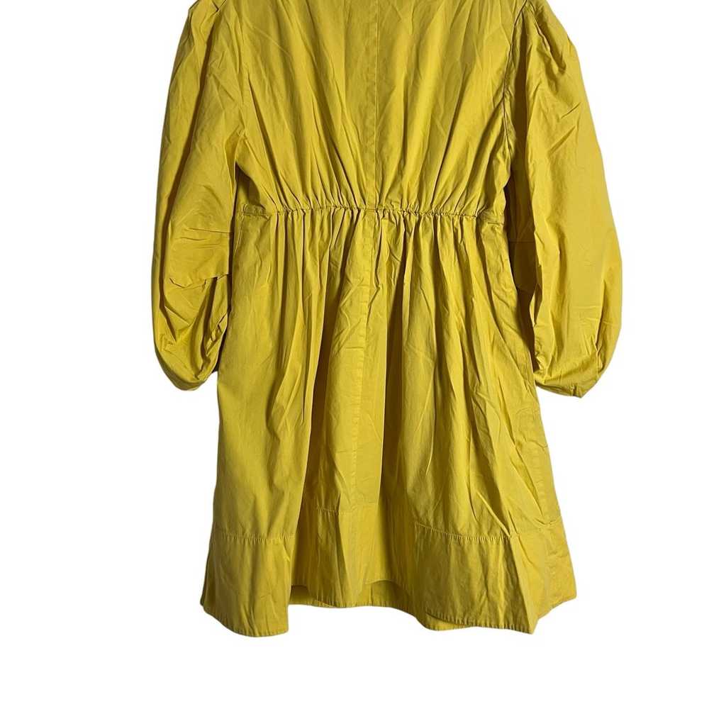 Staud Sophie Yellow Pull Sleeves Square Neck A-Li… - image 11