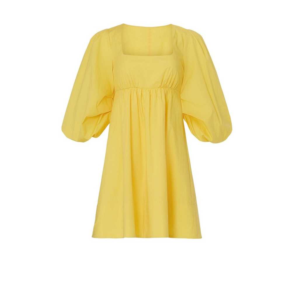 Staud Sophie Yellow Pull Sleeves Square Neck A-Li… - image 4