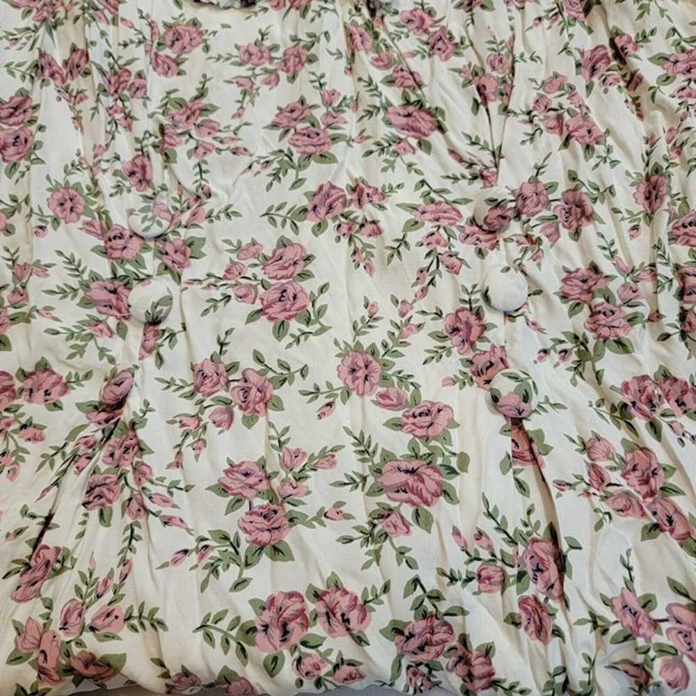 Vintage 90s Sarah Richards Romantic Lace Floral P… - image 4