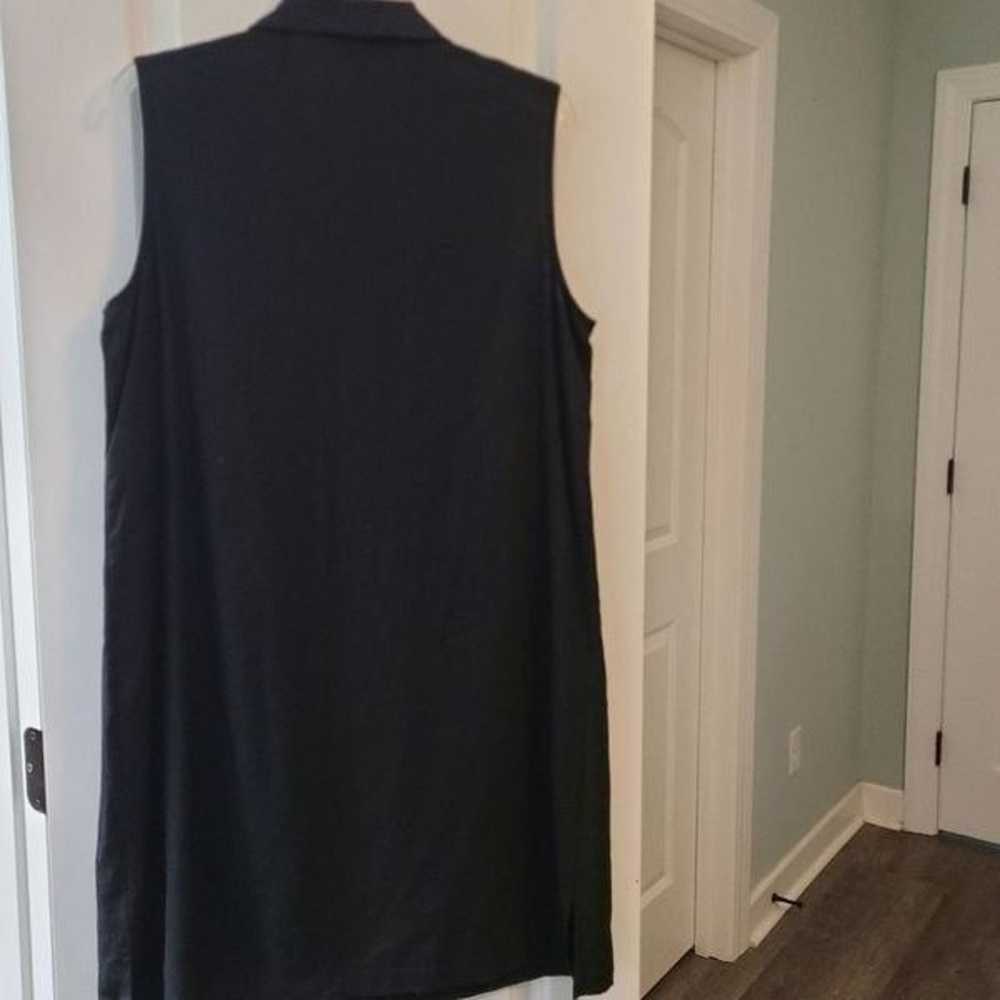 Talbots Vintage Black Linen Blend Midi Dress - image 8