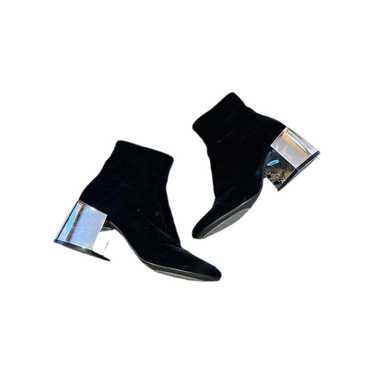 MM6 Velvet ankle boots