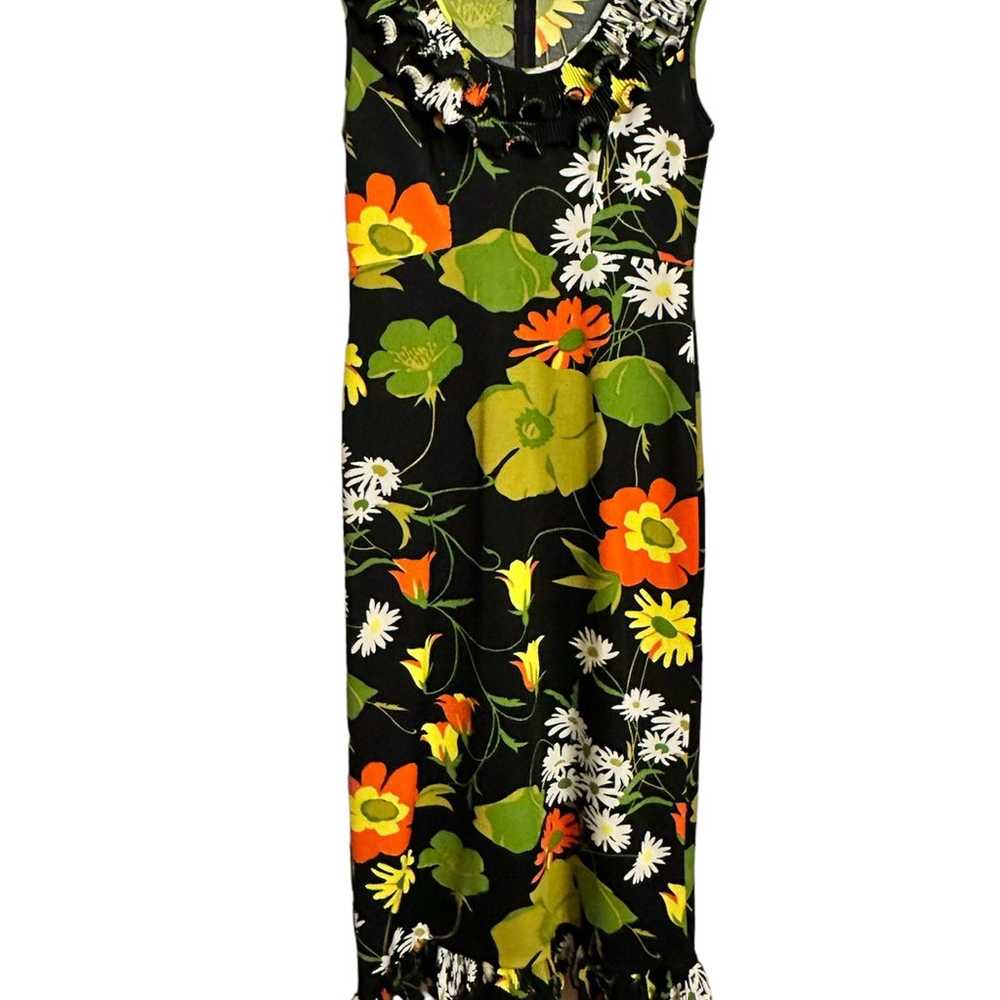 VTG Leslie Fay Flower Power Maxi Dress Size Medium - image 1