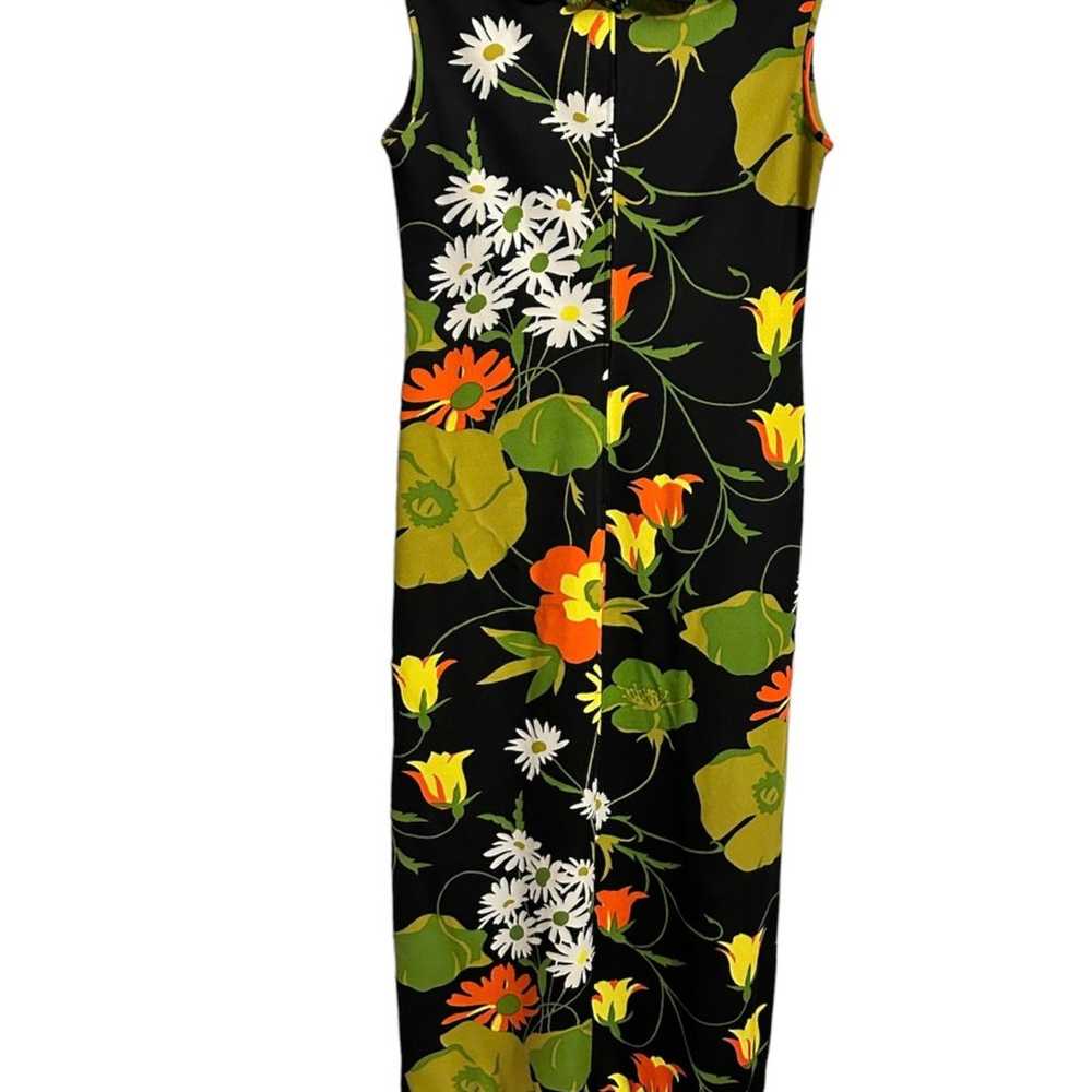 VTG Leslie Fay Flower Power Maxi Dress Size Medium - image 6