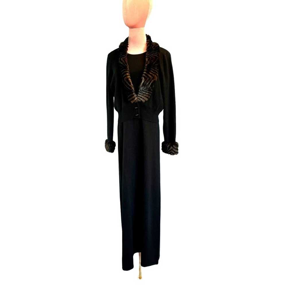 VTG Nina Leonard Long Knit Dress & Cropped Jacket… - image 1