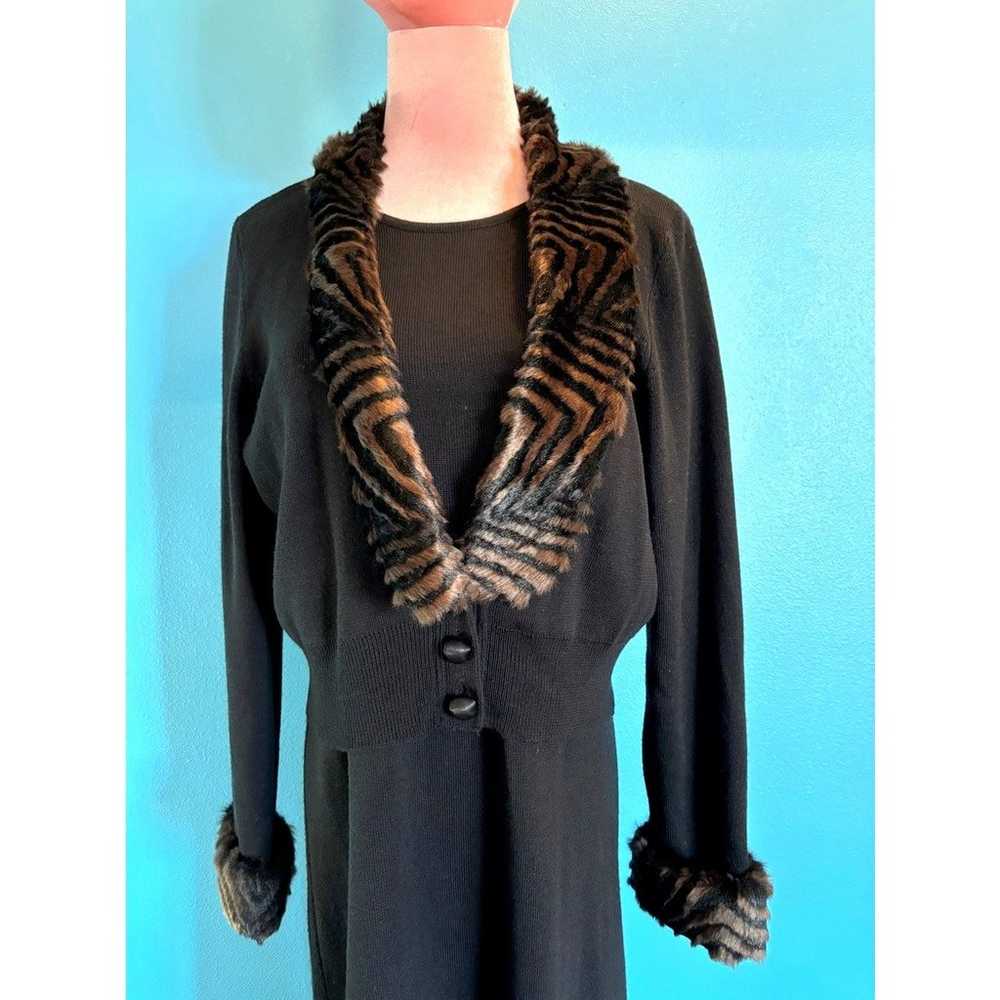 VTG Nina Leonard Long Knit Dress & Cropped Jacket… - image 2