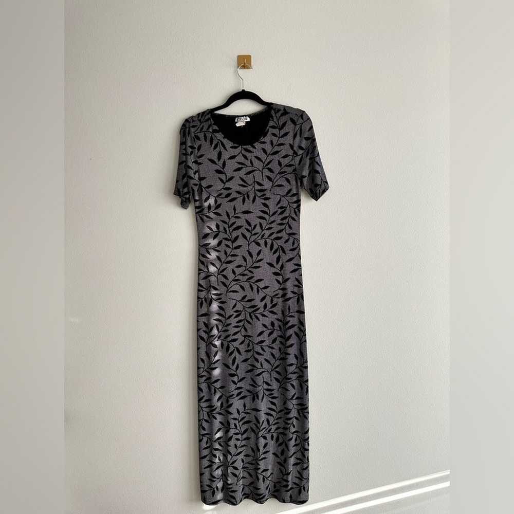 Vintage 90s long black slinky maxi dress | Dark F… - image 1