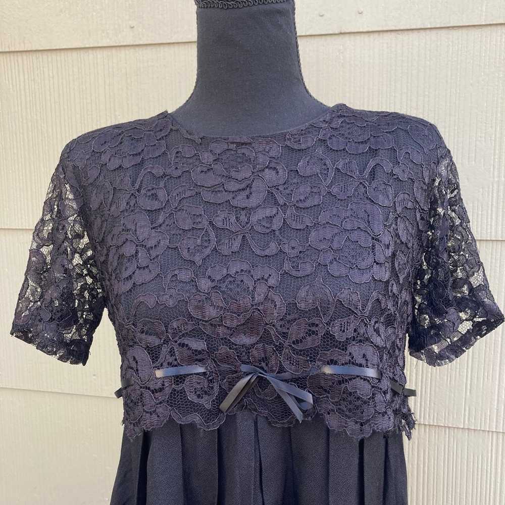 vintage CDC Petites 80s 90s whimsigoth black lace… - image 3