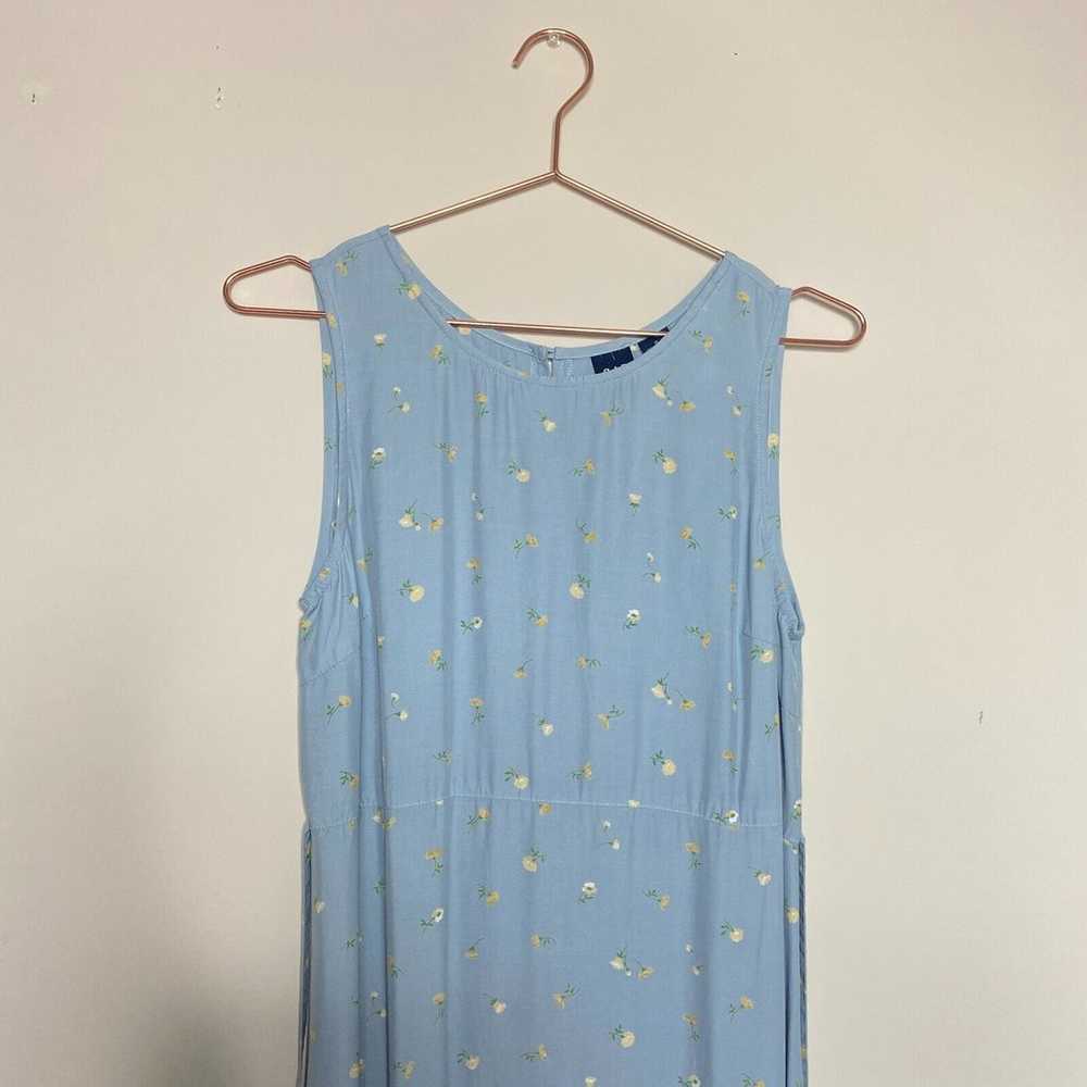 GAP Dress Womens 8 Blue Maxi Slip Lightweight Flo… - image 2