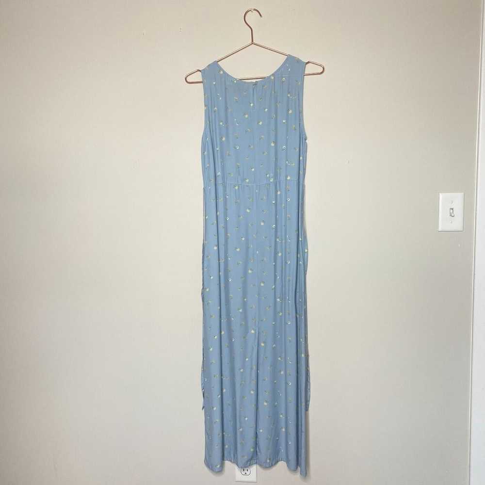 GAP Dress Womens 8 Blue Maxi Slip Lightweight Flo… - image 6