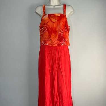 Joseph Ribkoff vintage, tropical maxi dress