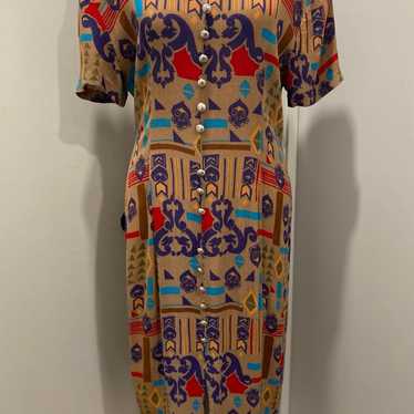 VTG 80s / 90s Betsy Lauren Colorful Tribal Print P