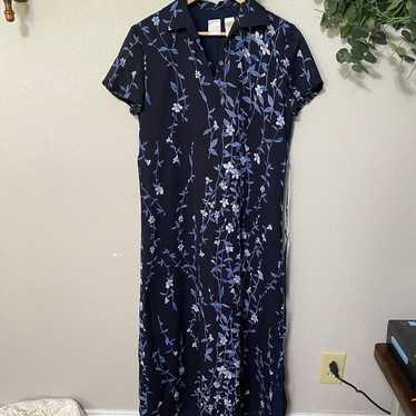 EMMA JAMES Liz Claiborne vintage black and blue f… - image 1