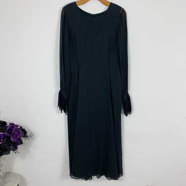 Laura Ashley Black Long Sleeve Vintage Evening We… - image 1