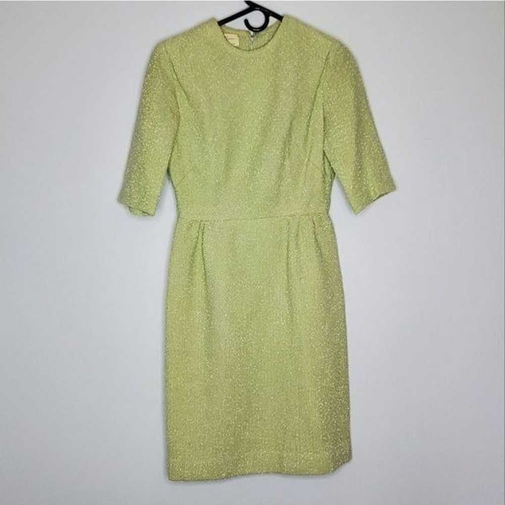 R&K Originals 8 Vintage Dress Green Zip Up 60's 7… - image 1