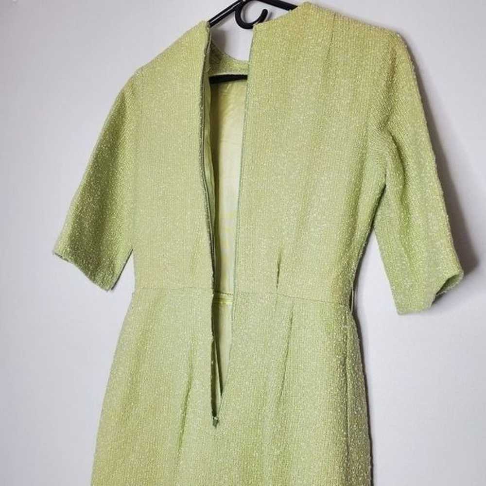 R&K Originals 8 Vintage Dress Green Zip Up 60's 7… - image 6