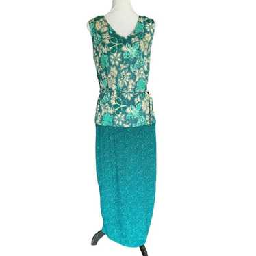 Vintage Kathie Lee Collection Women’s Green & Flor