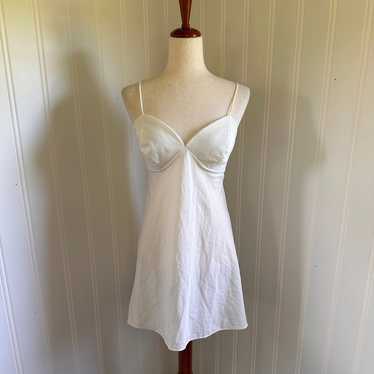 Vintage 90s/y2k Whimsigoth Ivory Slip Dress size M