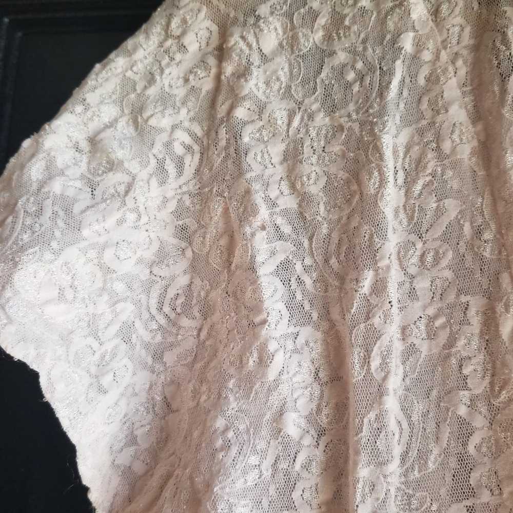 Vintage pink lace dress - image 7