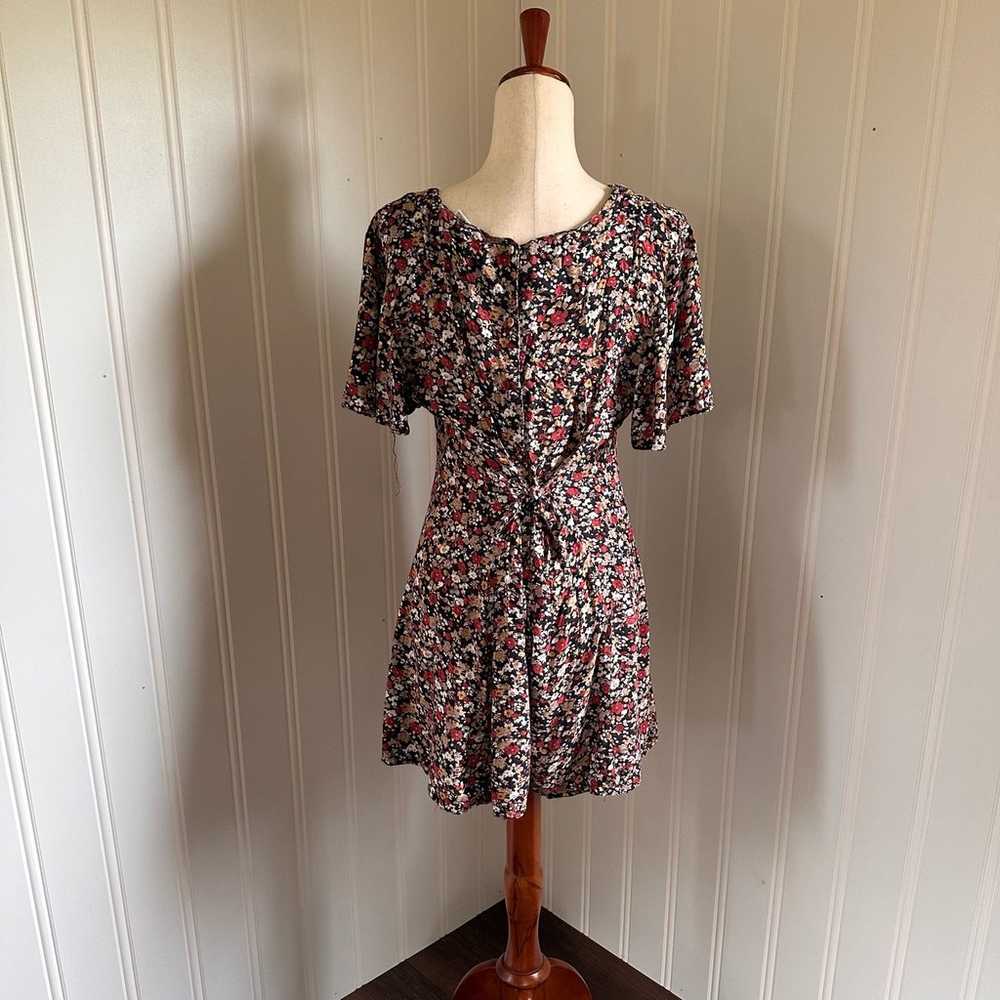 Vintage 90s Center Aisle Fall Floral Romper size … - image 5