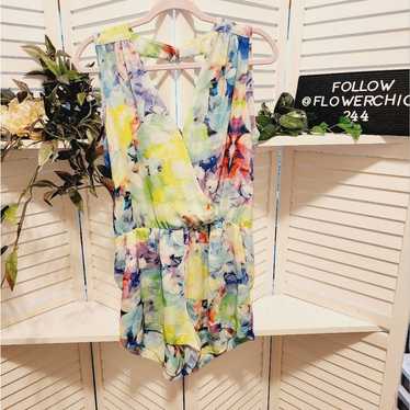 PARKER SIZE SMALL MULTICOLOR FLORAL ROMPER