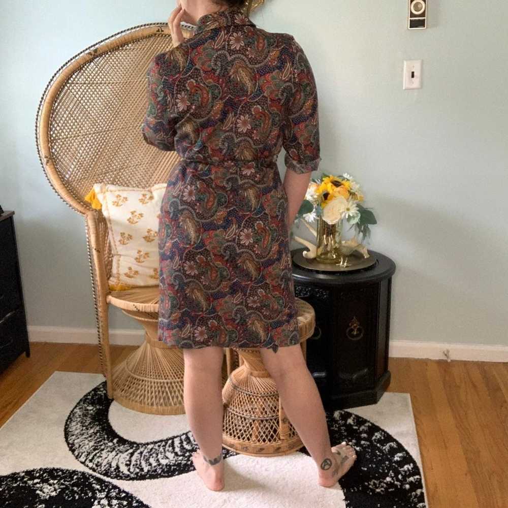 Vintage Paisley Floral Dress - image 4