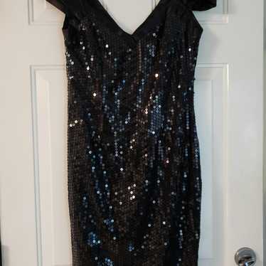 Vintage Black Sequence Dress