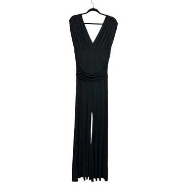 Arden B l Y2K Black Wide Leg Slinky Jumpsuit Mediu