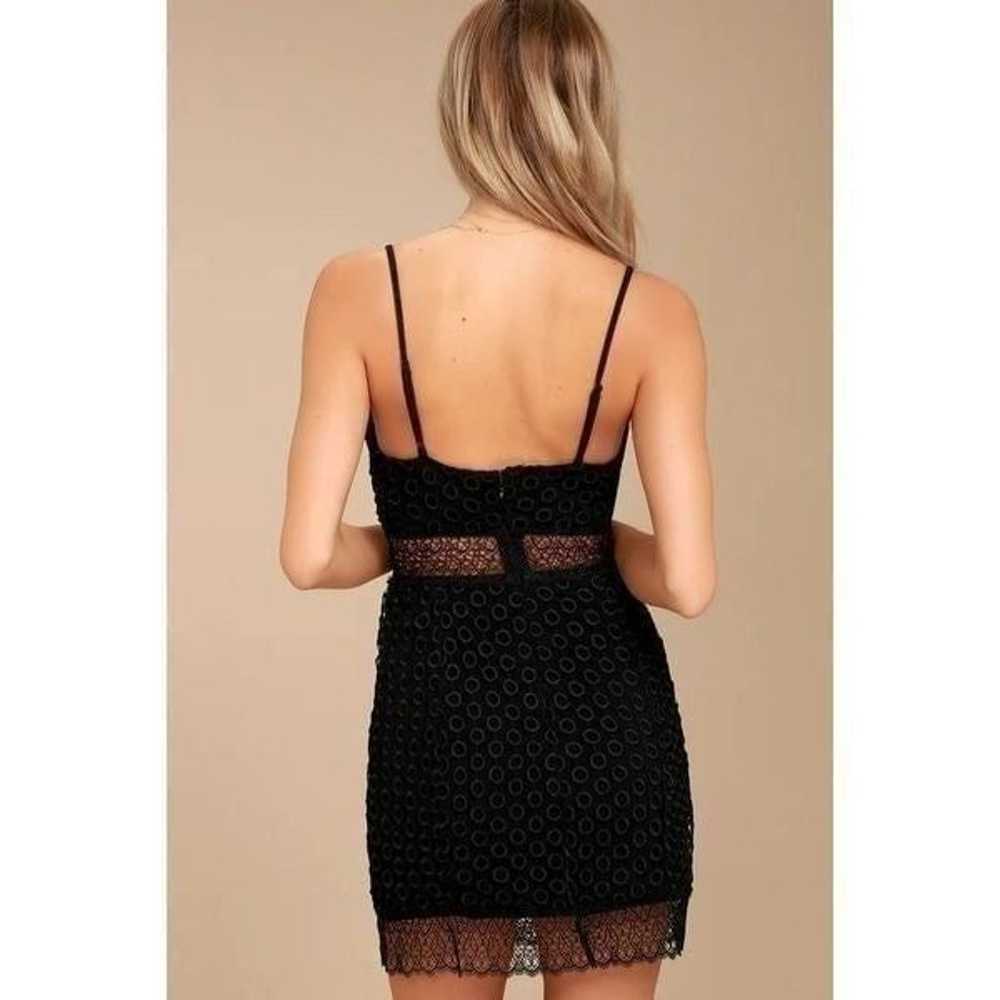 NBD Brielle Black Crochet Lace Bodycon Dress Size… - image 2