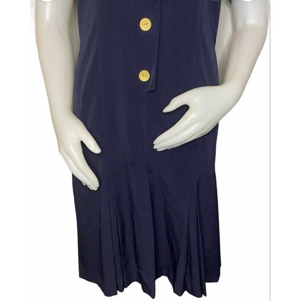 vintage Gold button Leslie Fay dress - image 3