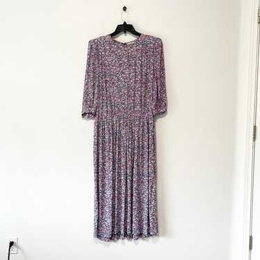 Vintage Floral Midi Dress