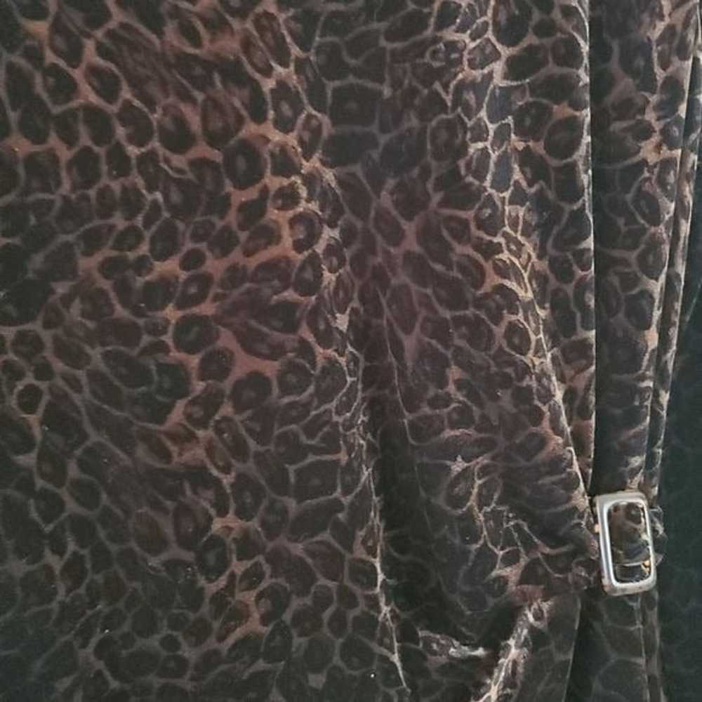 David Warren Vintage Leopard Velvet Long Sleeve M… - image 4