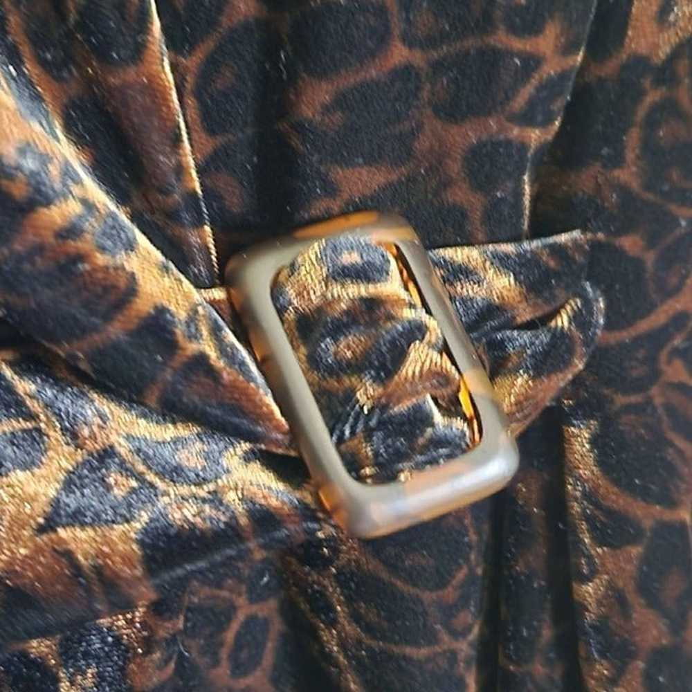 David Warren Vintage Leopard Velvet Long Sleeve M… - image 6