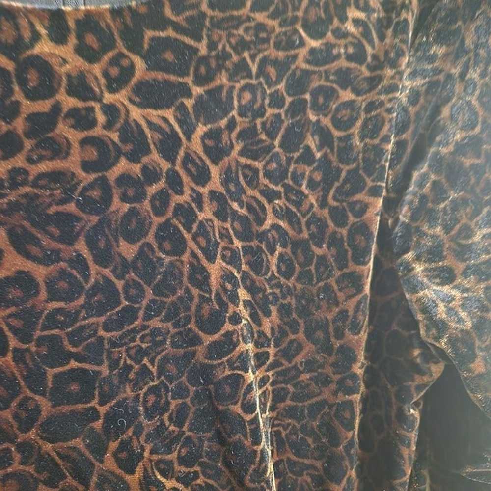 David Warren Vintage Leopard Velvet Long Sleeve M… - image 7