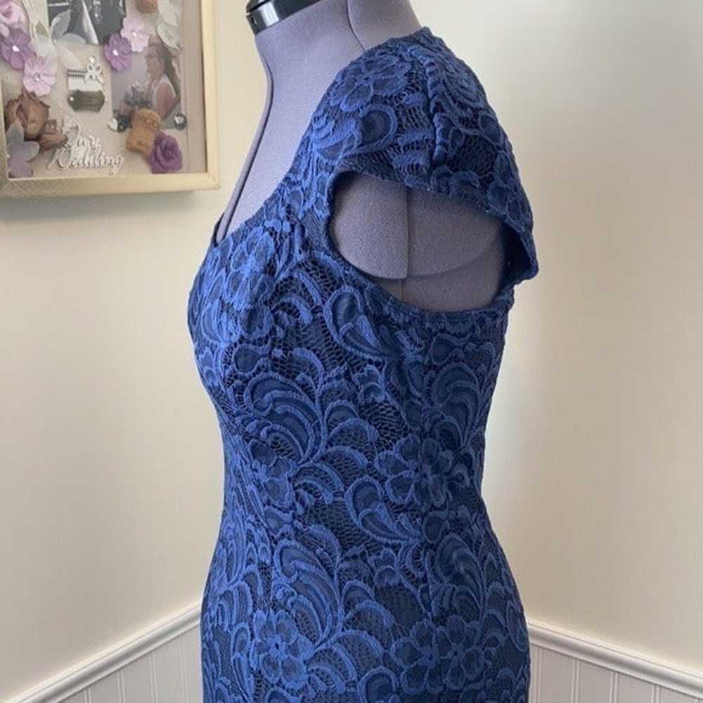 Tiana B. Backless Sapphire Dress 10 EUC - image 3