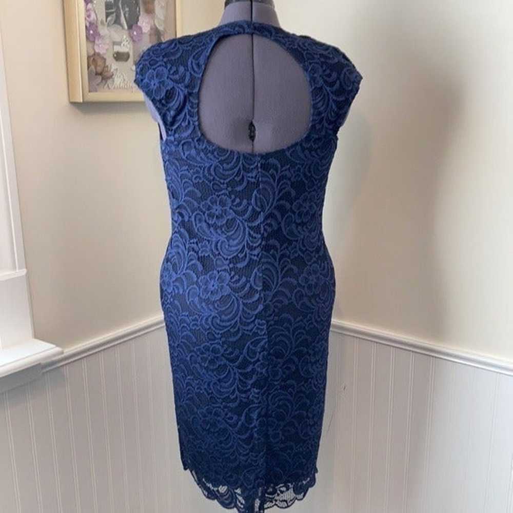 Tiana B. Backless Sapphire Dress 10 EUC - image 4