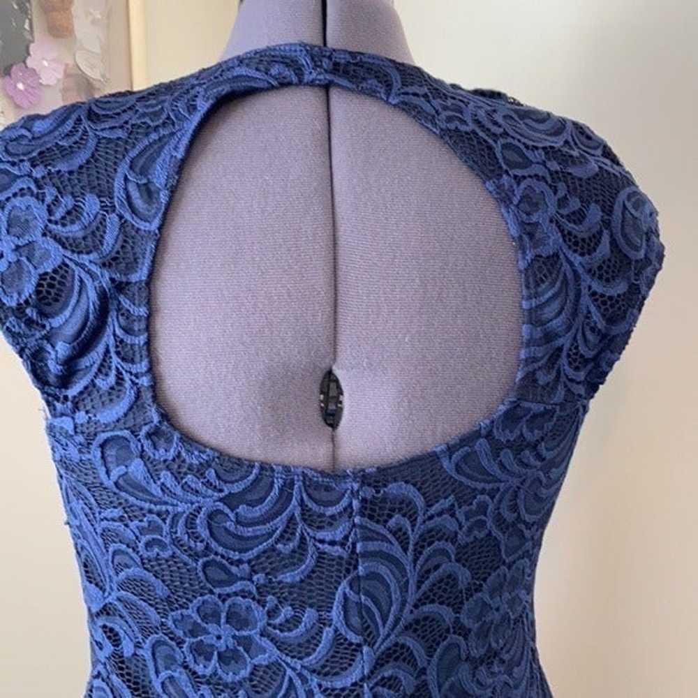 Tiana B. Backless Sapphire Dress 10 EUC - image 5